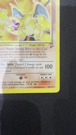 Pokemon TCG Charizard Celebrations Holo Card 4/130 Base Set 2 Rare - Image 2
