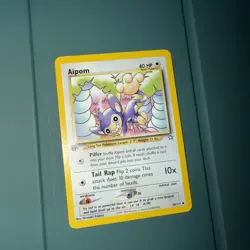 Pokemon TCG Aipom Neo Genesis 1st Edition Uncommon Card 26/111 Regular - Image 1