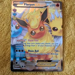 Pokemon TCG Flareon EX Generations Ultra Rare Full Art Holo Card RC28/RC32 - Image 1