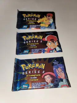2000 Topps Pokemon Series 2 Trading Card packs (Three Packs Factory Sealed) - Image 2