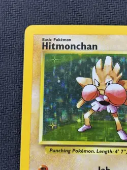 Pokemon TCG Hitmonchan 7/102 Base Set Holo Rare WOTC Card Played Condition - Image 2