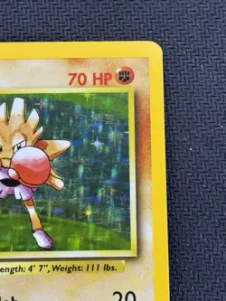 Pokemon TCG Hitmonchan 7/102 Base Set Holo Rare WOTC Card Played Condition - Image 3