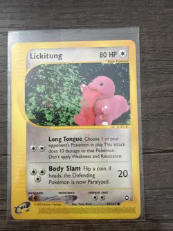 Pokemon Lickitung 090/147 Aquapolis Regular Card LP Common E Series 2002 - Image 1