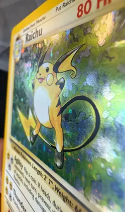 Pokemon TCG Raichu Base Set Holo Rare Card 14/102 Vintage WOTC NM + - Image 4
