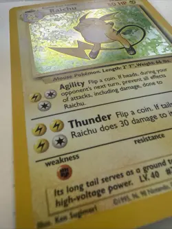 Pokemon TCG Raichu Base Set Holo Rare Card 14/102 Vintage WOTC NM + - Image 5