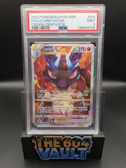 2023 Pokemon SWSH Crown Zenith Lucario VSTAR ETB Promo PSA 9 - Image 1