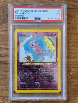 2001 Pokemon Southern Islands Promo PSA 1 Mew Holo Reverse Cosmos FRESH NEW SLAB - Image 1