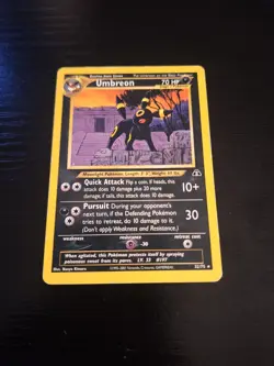 Pokemon Umbreon 32/75 Neo Discovery Rare Regular 2001 English Card - Image 1