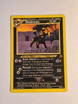 Pokemon Umbreon 32/75 Neo Discovery Rare Regular 2001 English Card - Image 2