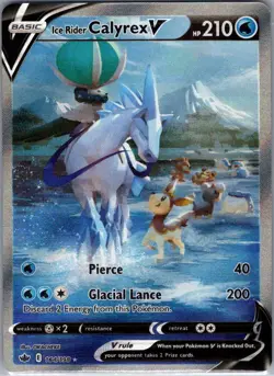 Ice Rider Calyrex V (Alternate Full Art) 164/198 Chilling Reign - Pokemon - NM - Image 1