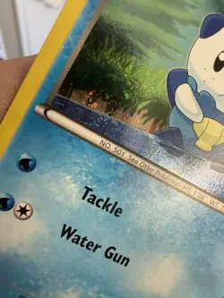 2011 Pokemon, Black & White Base Promos, #27/114 Oshawott Cosmos Holo Swirl - Image 3