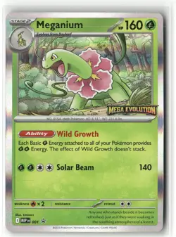 Pokemon Meganium - 001 Holo ME: Mega Evolution Promo Promo - Image 1