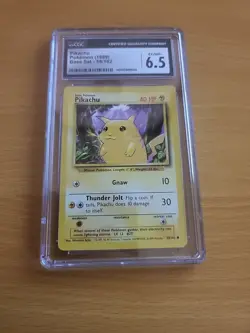 Pokemon 1999 Pikachu 58/102 Yellow Cheeks Base Set WOTC Vintage CGC 6.5 Graded - Image 2