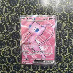 Pokemon Mew EX Full Art Ultra Rare Holo Card 193/165 Scarlet & Violet 151 180 HP - Image 1