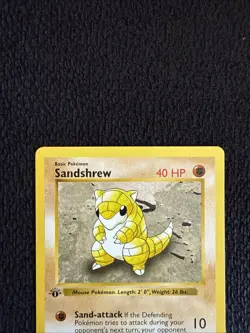 Sandshrew 62/102 Shadowless 1st Edition Base Set Pokemon Card LP - Image 2