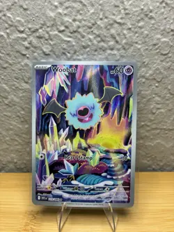 Pokemon TCG Woobat Illustration Rare Card Scarlet & Violet White Flare 119/086 - Image 1