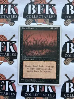 CURSED LAND 1995 Magic the Gathering 4th Edition MTG Mint Unplayed - Image 1