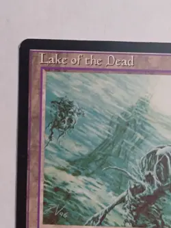 MTG Lake of the Dead Alliances Rare Land 1996 Near Mint Magic The Gathering - Image 3