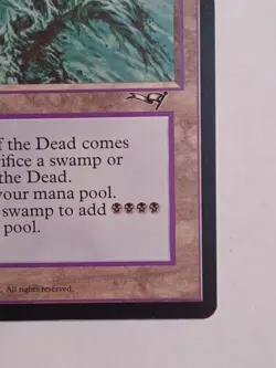 MTG Lake of the Dead Alliances Rare Land 1996 Near Mint Magic The Gathering - Image 5