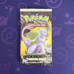 Pokemon Legendary Treasures Booster Pack – Mewtwo Art – Sealed 2013 B&W - Image 1