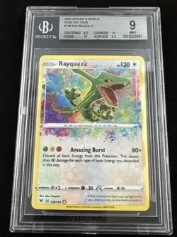 Pokemon Rayquaza 138/185 Vivid Voltage Holo Beckett BGS 9 MINT - Image 1
