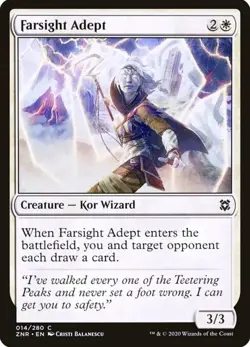 X 1 Farsight Adept NM Zendikar Rising 014 MTG Magic The Gathering - Image 1