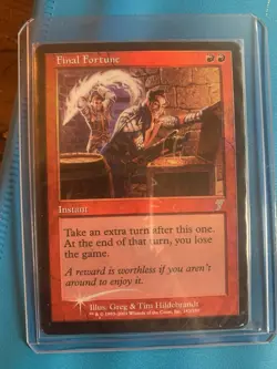 MTG 7th Edition Foil Final Fortune - Image 1