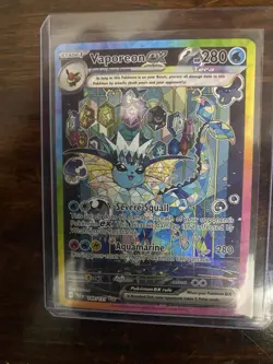 Pokemon TCG Prismatic Evolutions Vaporeon EX Sir 149/131 NM-MT Condition - Image 1