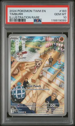 Timburr 183/167 Illustration Rare Twm En-twilight Masquerade Pokemon PSA 10 - Image 1