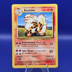 Arcanine 23/102 Base Set Unlimited Pokemon LP - Image 1