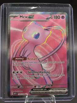 2023 Pokemon 151 MEW EX ULTRA RARE HOLO FULL ART 193/165 - Image 1
