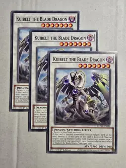 YUGIOH 3X KUIBELT THE BLADE DRAGON DUNE-EN083 COMMON 1ST ED NM - Image 1