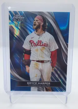 2024 Topps Chrome Black BRYCE HARPER Phillies 5 Card Lot /75, /150, /199, Basex2 - Image 2