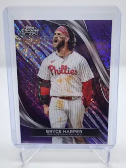 2024 Topps Chrome Black BRYCE HARPER Phillies 5 Card Lot /75, /150, /199, Basex2 - Image 4