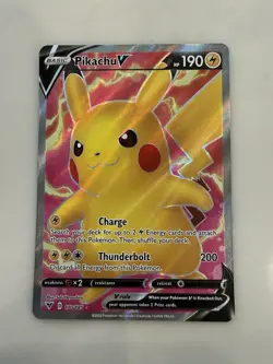 Pokemon TCG Pikachu V 170/185 Vivid Voltage Holo Full Art Ultra Rare NM - Image 2