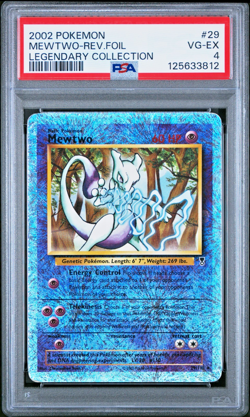 PSA 4 2002 Pokemon Legendary Collection Mewtwo 29/110 WOTC Reverse Holo Foil - Image 1