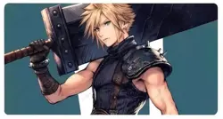 Playmat Cloud Strife Final Fantasy TCG MTG Magic The Gathering - Image 1