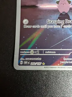 Pokemon TCG Cleffa 202/197 Obsidian Flames Illustration Rare Card - Image 3