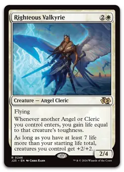 Righteous Valkyrie #246 (NM) Foundations Jumpstart J25 Magic MTG - Image 1