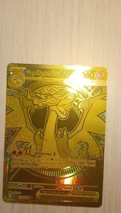 Mega Charizard X EX Full Art Gold Foil Pokemon Card 130/094 Stage 2 - Image 2