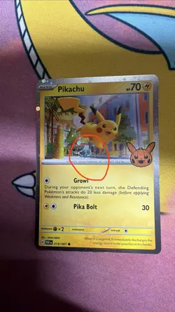 SWIRL 🌀💫 Pikachu 018/091 Cosmos Holo 2024 Trick or Trade Pokemon Card - Image 1