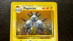 Pokemon TCG - ENGLISH BASE SET UNLIMITED RARE MAGNETON Holo Card 9/102 LP MP - Image 2
