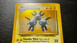 Pokemon TCG - ENGLISH BASE SET UNLIMITED RARE MAGNETON Holo Card 9/102 LP MP - Image 3