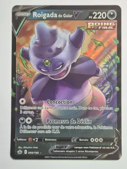 Carte Pokemon Roigada de Galar V 099/198 JUMBO Holo Promo EB6 Francais - Image 1