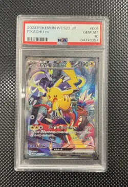 Pokemon - Pikachu EX 001/030 - World Championship 2023 - Yokohama Promo - PSA 10 - Image 1