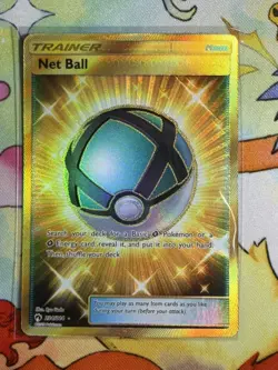 Pokemon Net Ball 234/214 Secret Rare Full Art Holo SM-Lost Thunder Trainer Item - Image 1