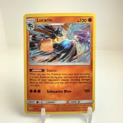 Pokemon Lucario SM54 English Black Star Promo Cosmos Holo - Image 1