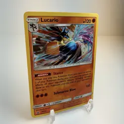 Pokemon Lucario SM54 English Black Star Promo Cosmos Holo - Image 2