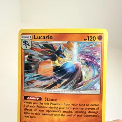 Pokemon Lucario SM54 English Black Star Promo Cosmos Holo - Image 4
