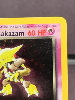 Pokemon TCG Dark Alakazam 1/82 Team Rocket Holo Rare WOTC VTG 2000 Swirl - Image 3